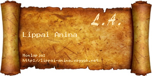 Lippai Anina névjegykártya